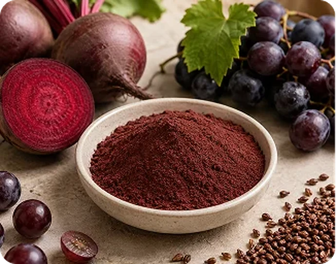 Grape skin extract, printed on its own line of the HoneyFil panel